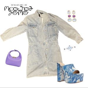 #denim #mini #dress